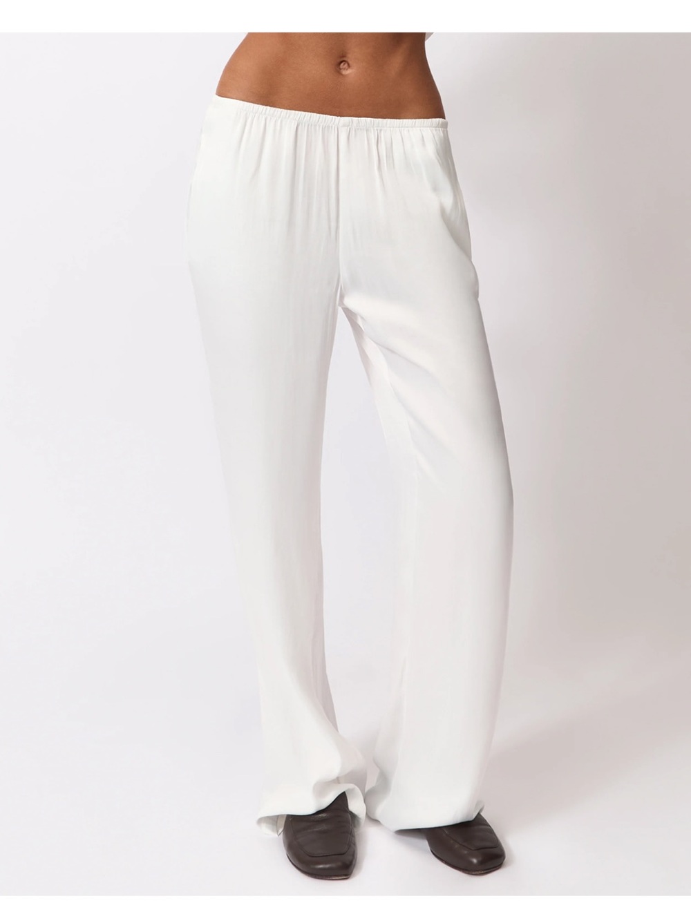 WEWOREWHAT Women's White Wide-Leg Pants